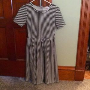 Black and white stripe, LuLaRoe, dress, size small
